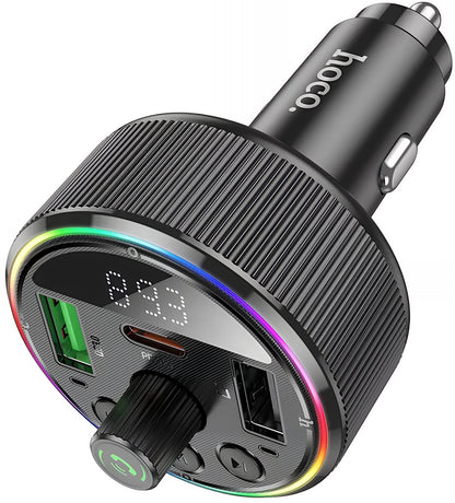 HOCO E82 Bluetooth FM modulátor, 2 x USB-A - 1 x USB-C