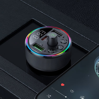 HOCO E82 Bluetooth FM modulátor, 2 x USB-A - 1 x USB-C