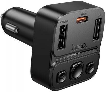 FM Bluetooth modulátor HOCO E87, 2 x USB-A - 1 x USB-C