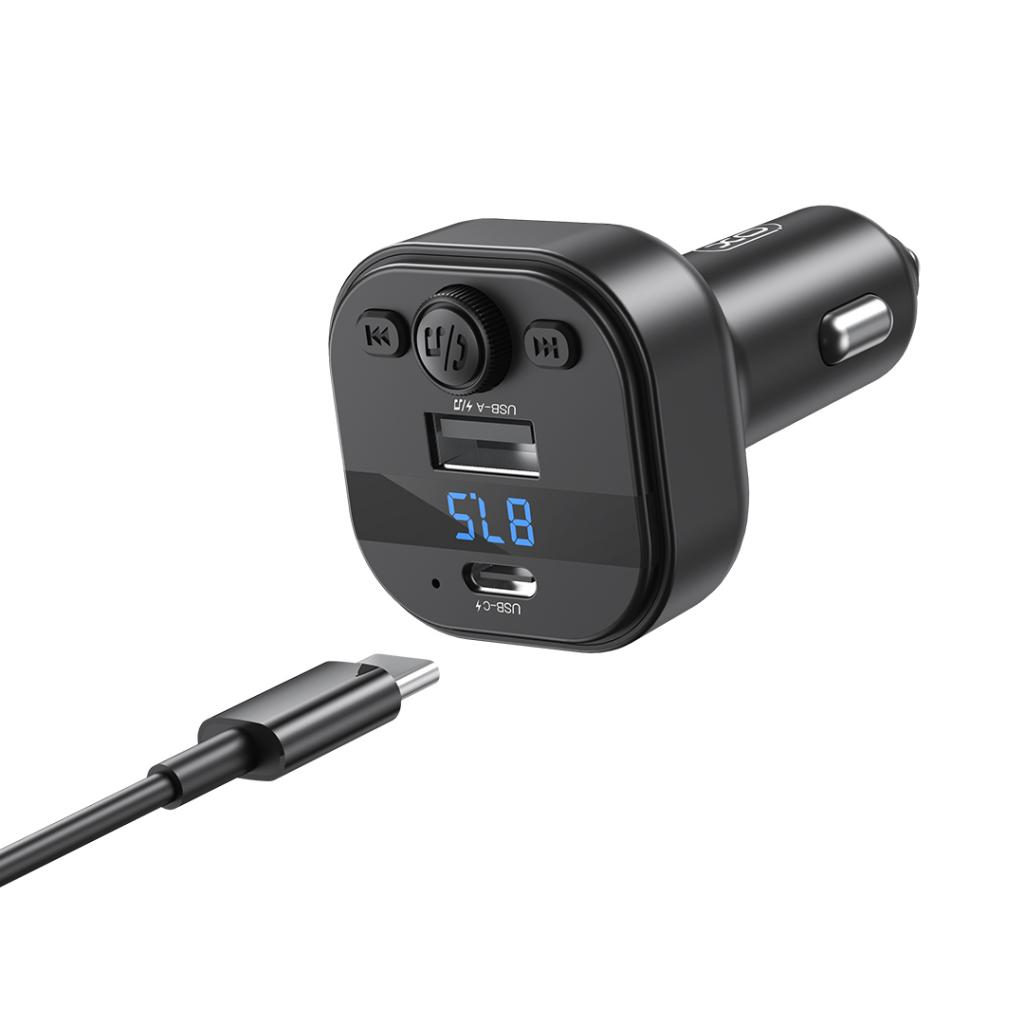 FM Bluetooth modulátor XO Design BCC18, 1 x USB-A - 1 x USB-C