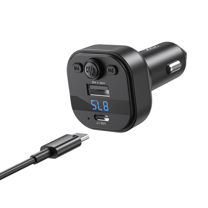 FM Bluetooth modulátor XO Design BCC18, 1 x USB-A - 1 x USB-C