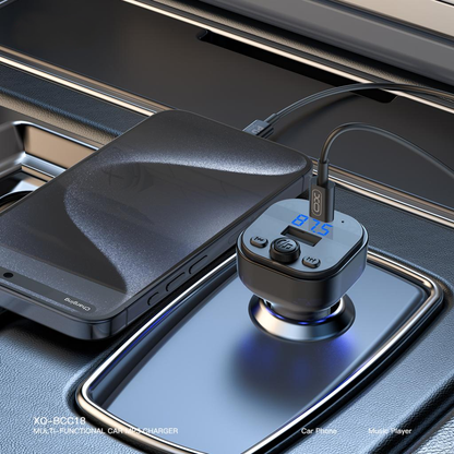 FM Bluetooth modulátor XO Design BCC18, 1 x USB-A - 1 x USB-C