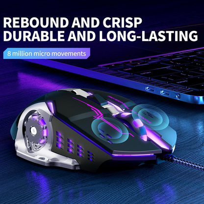 Vezetékes USB Gaming Egér XO Design M10, RGB, 3200DPI, Fekete