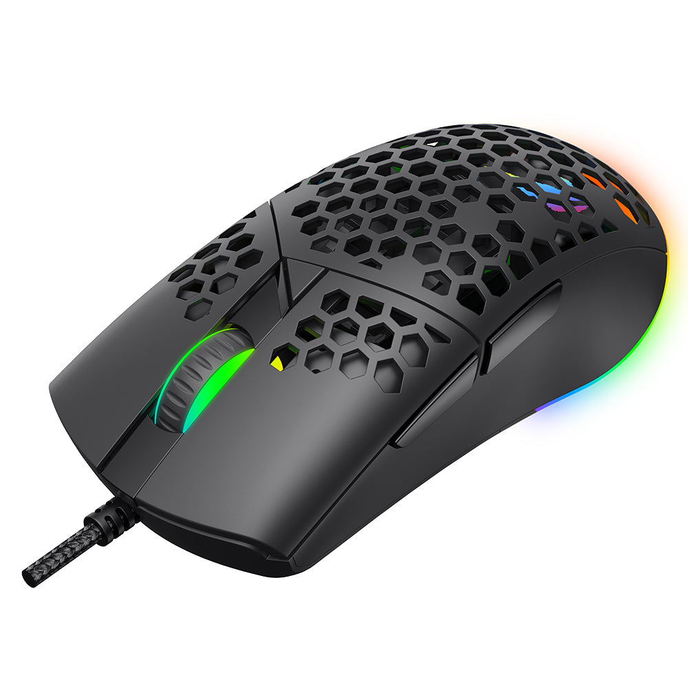 HAVIT MS1036 vezetékes USB-s játékegér, RGB, 1200DPI - 7200DPI, 1.6m, Fehér