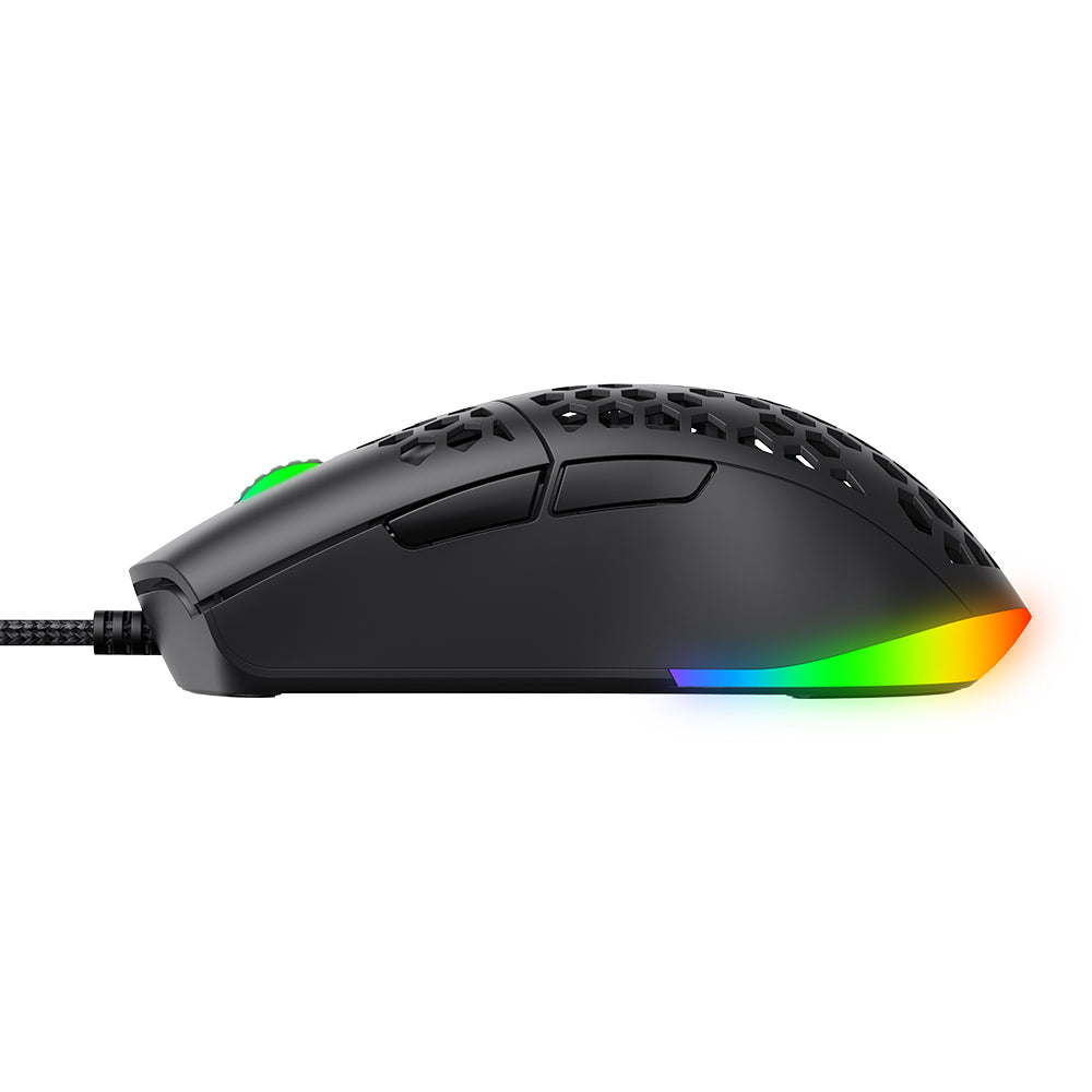 HAVIT MS1036 vezetékes USB-s játékegér, RGB, 1200DPI - 7200DPI, 1.6m, Fehér