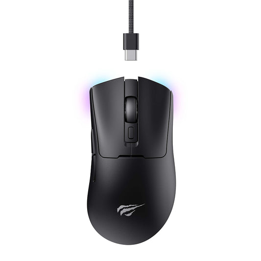 HAVIT MS966WB vezeték nélküli gaming egér, 800DPI - 10000DPI, BT / Wi-Fi / Vezetékes, Fekete