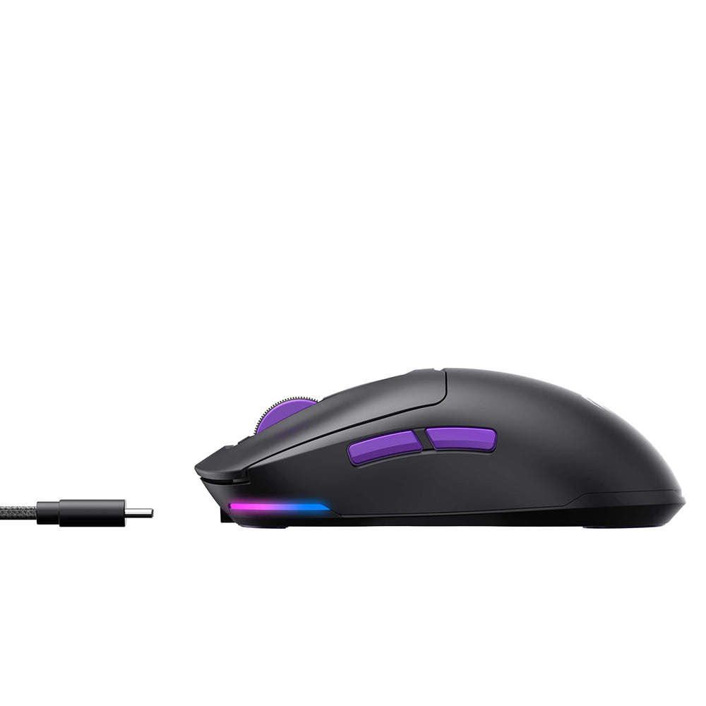 HAVIT MS969WB vezeték nélküli játékegér, RGB, 1000DPI - 16000DPI, BT / Wi-Fi / Vezetékes, Fekete