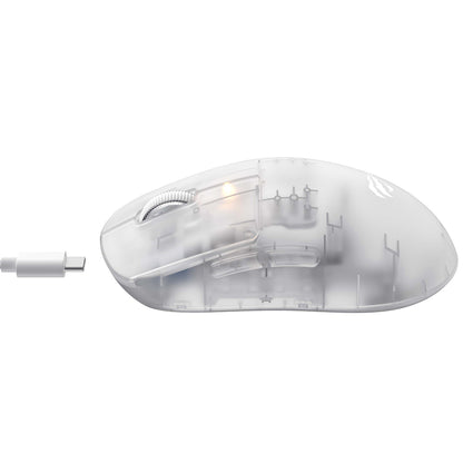 HAVIT MS970WB Pro Wireless Gaming Mouse, 800DPI - 12000DPI, BT / Wi-Fi / Wired, White Transparent