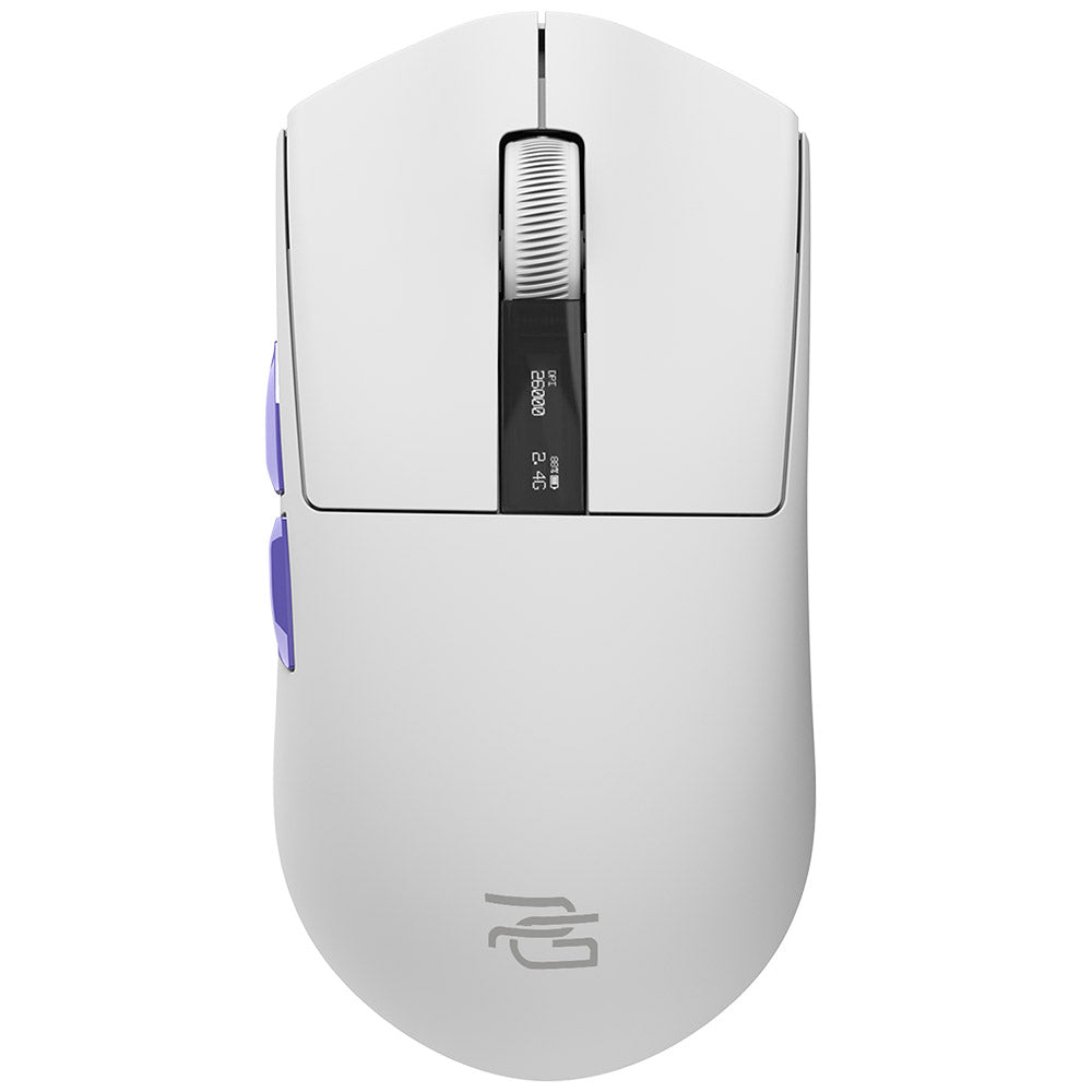 Proove Jester vezeték nélküli gaming egér, 800DPI - 26000DPI, OLED kijelző, Fehér WMJS00022002