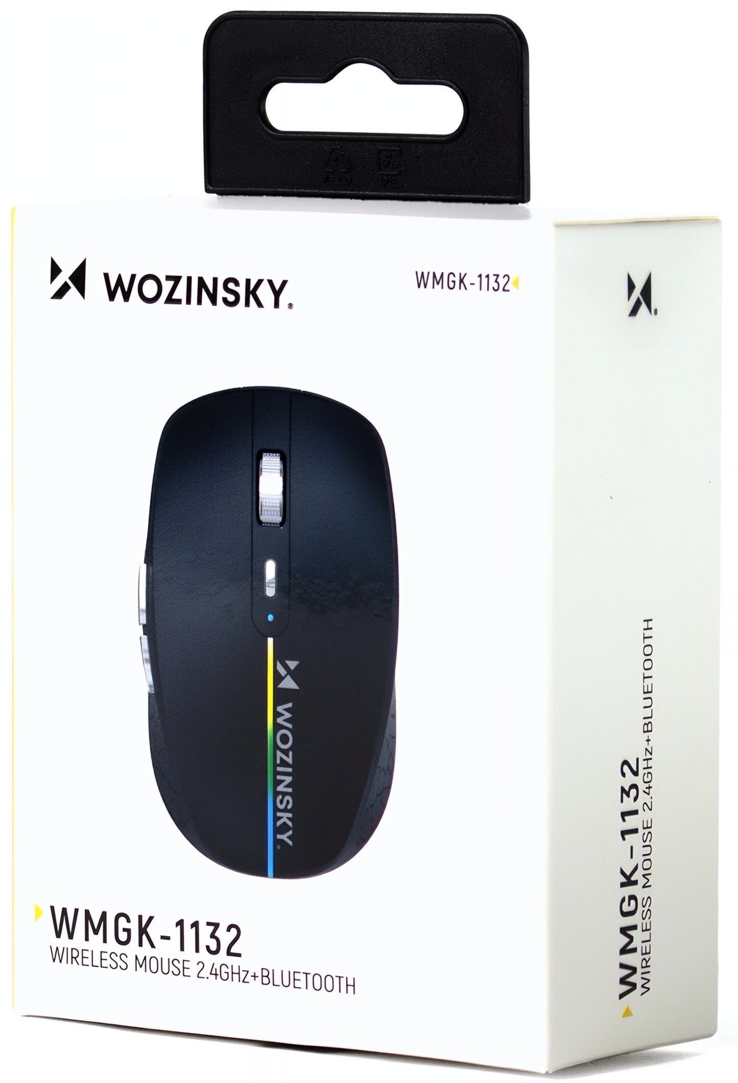 Vezeték nélküli Gaming Egér WZK WMGK-1132, 1600DPI, RGB, BT / Wi-Fi, Fekete
