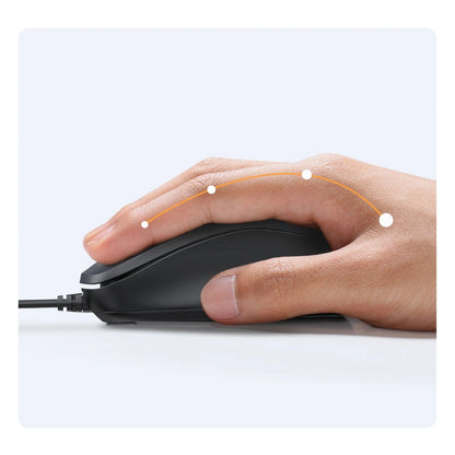 UGREEN MU007 vezetékes USB egér, 1200DPI, 1.5m, fekete