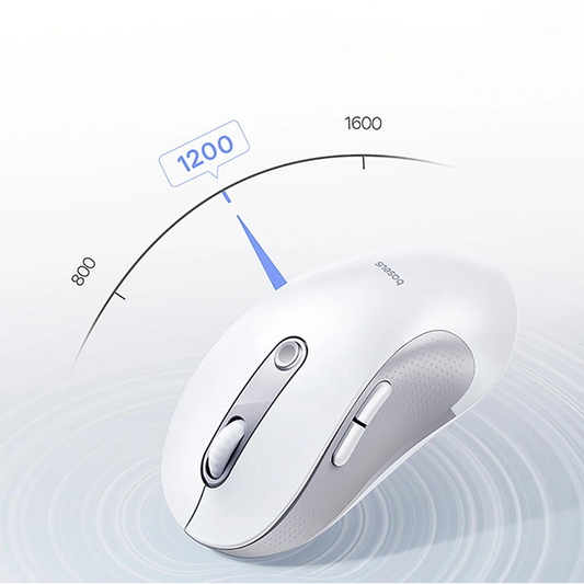 Baseus F02 vezeték nélküli egér, 4000DPI, BT / Wi-Fi, Fehér B0203202