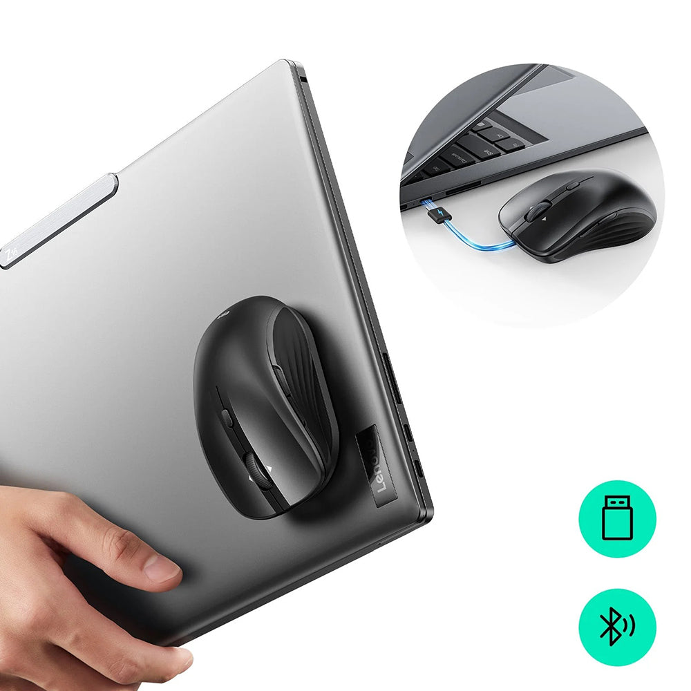 ESR MagMouse vezeték nélküli egér, 800DPI - 4800DPI, BT / Wi-Fi, Fekete