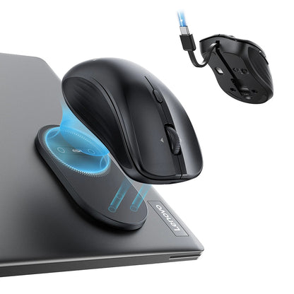 ESR MagMouse vezeték nélküli egér, 800DPI - 4800DPI, BT / Wi-Fi, Fekete