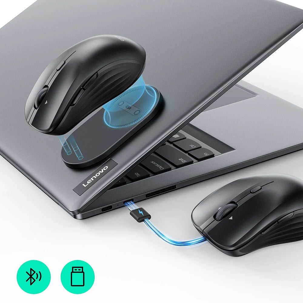 ESR MagMouse vezeték nélküli egér, 800DPI - 4800DPI, BT / Wi-Fi, Fekete