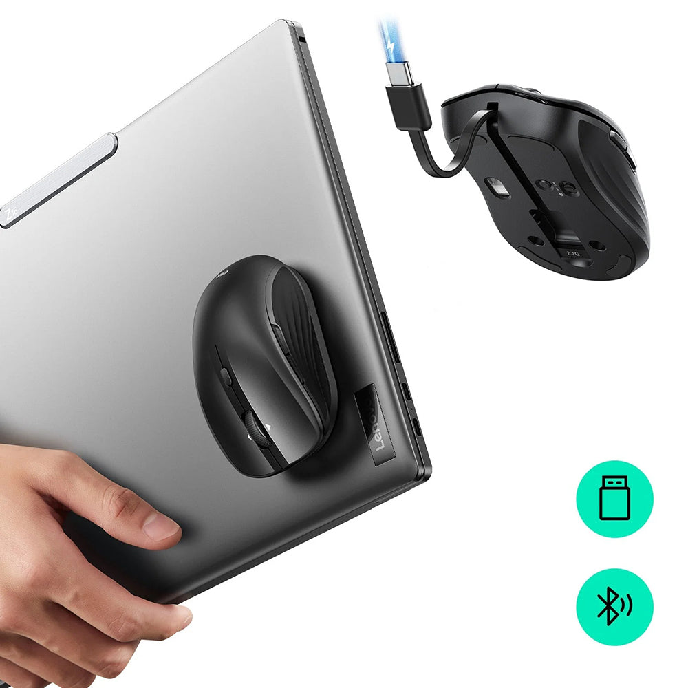 ESR MagMouse vezeték nélküli egér, 800DPI - 4800DPI, BT / Wi-Fi, Fekete