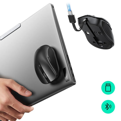 ESR MagMouse vezeték nélküli egér, 800DPI - 4800DPI, BT / Wi-Fi, Fekete