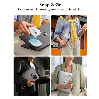 Vezeték nélküli ESR MagMouse egér, 800DPI - 4800DPI, fekete