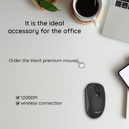 HAVIT MS626GT vezeték nélküli egér, 1200DPI, fekete-kék