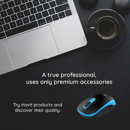 HAVIT MS626GT vezeték nélküli egér, 1200DPI, fekete-piros