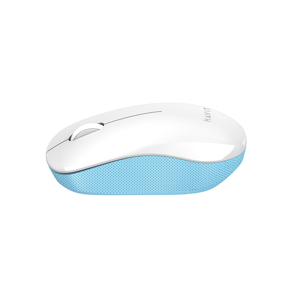 HAVIT MS66GT Wireless Mouse, 1200DPI, White Blue