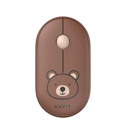 Mouse Wireless HAVIT MS75GT Pro, 1600DPI, Barna