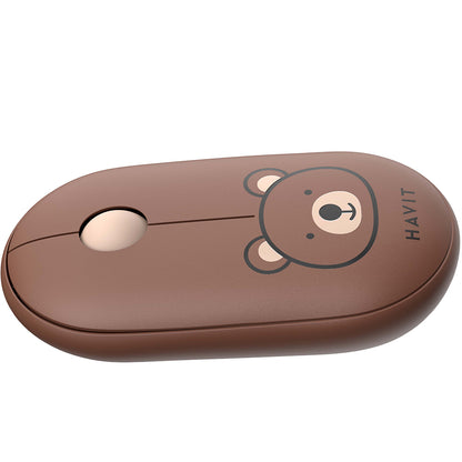 Mouse Wireless HAVIT MS75GT Pro, 1600DPI, Barna