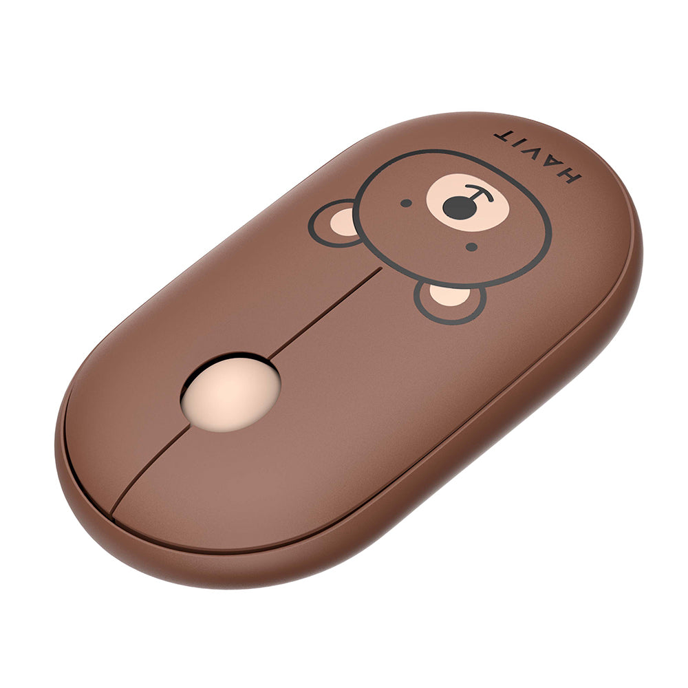 Mouse Wireless HAVIT MS75GT Pro, 1600DPI, Barna