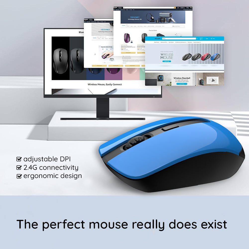 HAVIT MS989GT Wireless Mouse, 800DPI - 1600DPI, Black Blue
