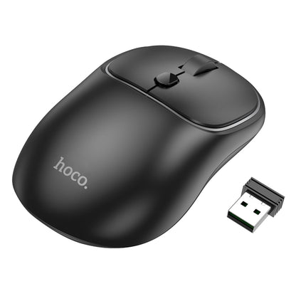 HOCO GM25 vezeték nélküli egér, 1600DPI, BT / Wi-Fi, Fekete