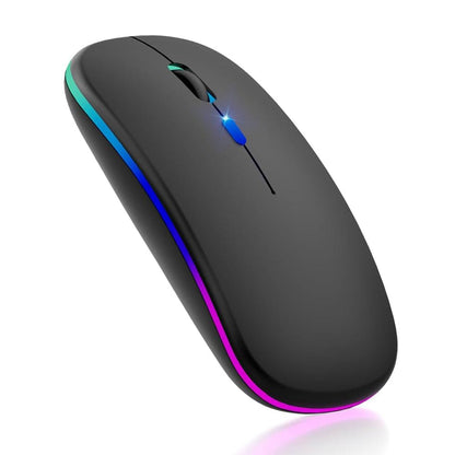 Vezeték nélküli egér Techsuit M1, RGB, 1600DPI, BT / Wi-Fi, Fekete