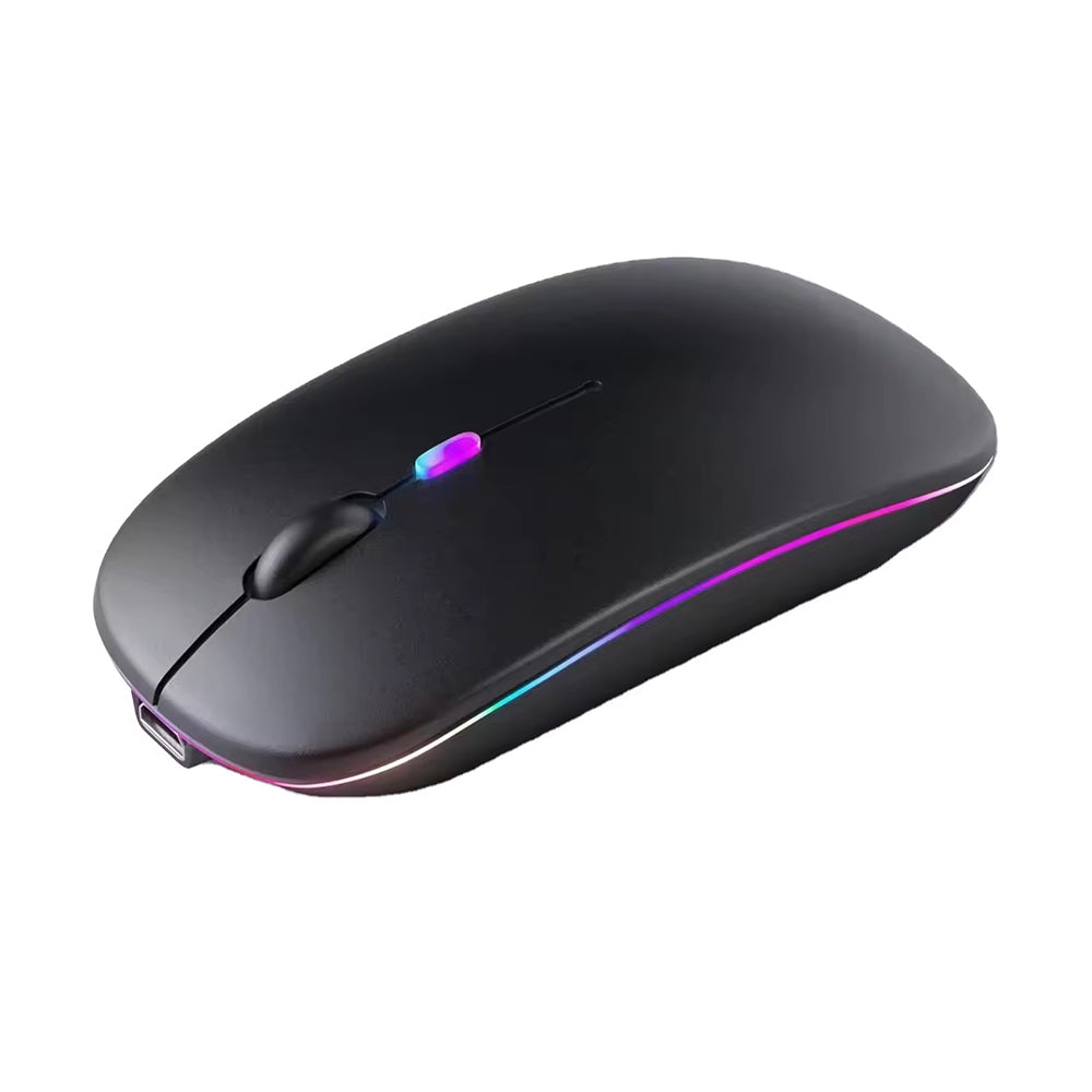 Vezeték nélküli egér Techsuit M1, RGB, 1600DPI, BT / Wi-Fi, Fekete