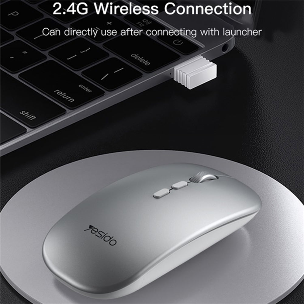 Wireless egér Yesido KB15, 800DPI - 1600DPI, Ezüst