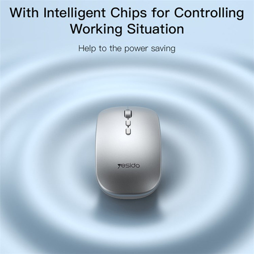Wireless egér Yesido KB15, 800DPI - 1600DPI, Ezüst