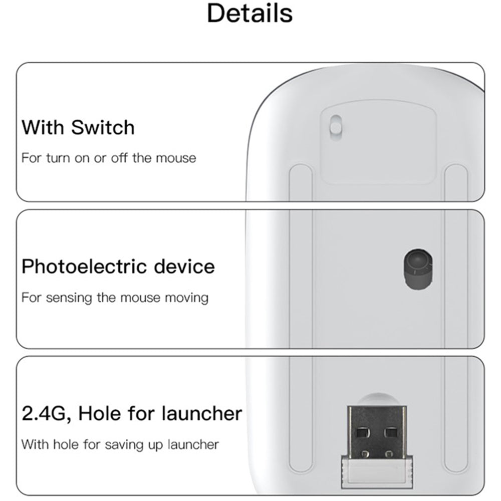 Wireless egér Yesido KB15, 800DPI - 1600DPI, Ezüst
