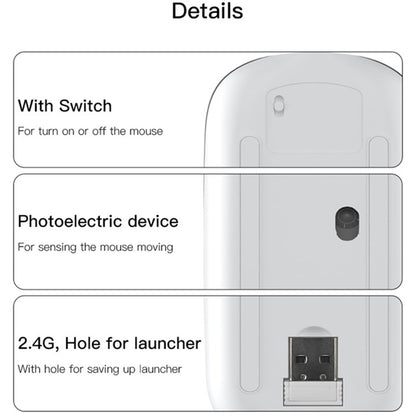 Wireless egér Yesido KB15, 800DPI - 1600DPI, Ezüst