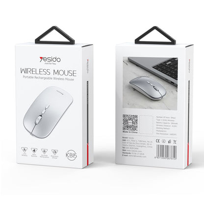 Wireless egér Yesido KB15, 800DPI - 1600DPI, Ezüst