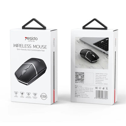 Wireless egér Yesido KB16, 1600DPI, Fekete