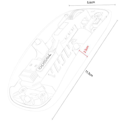 Vezeték nélküli egér Yesido KB29, 800DPI - 1600DPI, BT / Wi-Fi, Fehér