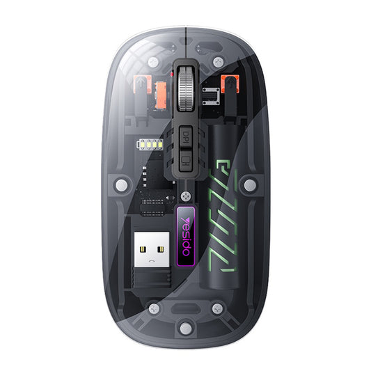 Yesido KB29 vezeték nélküli egér, 800DPI - 1600DPI, BT / Wi-Fi, fekete