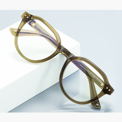 Techsuit 2228 Men's Computer Glasses, Anti-Blue Light, Light Brown