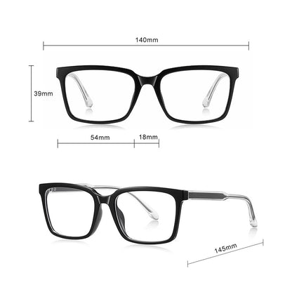 Techsuit LS091 Férfi Számítógépes Szemüveg, Kékfény Szűrős, Fekete