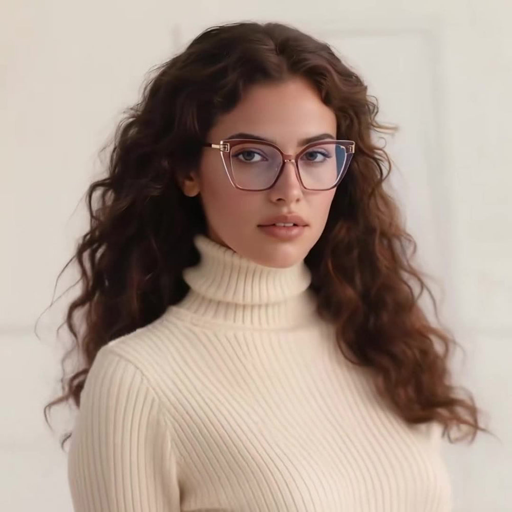 Techsuit 2260 női számítógépes szemüveg, Anti-Blue Light, fekete-arany