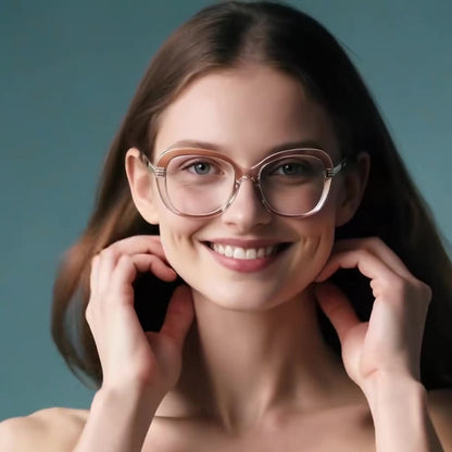 Techsuit 2265 Women's Computer Glasses, Anti-Blue Light, Black Gold