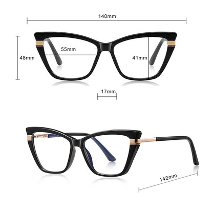 Techsuit 2271 Women's Computer Glasses, Anti-Blue Light, Light Brown