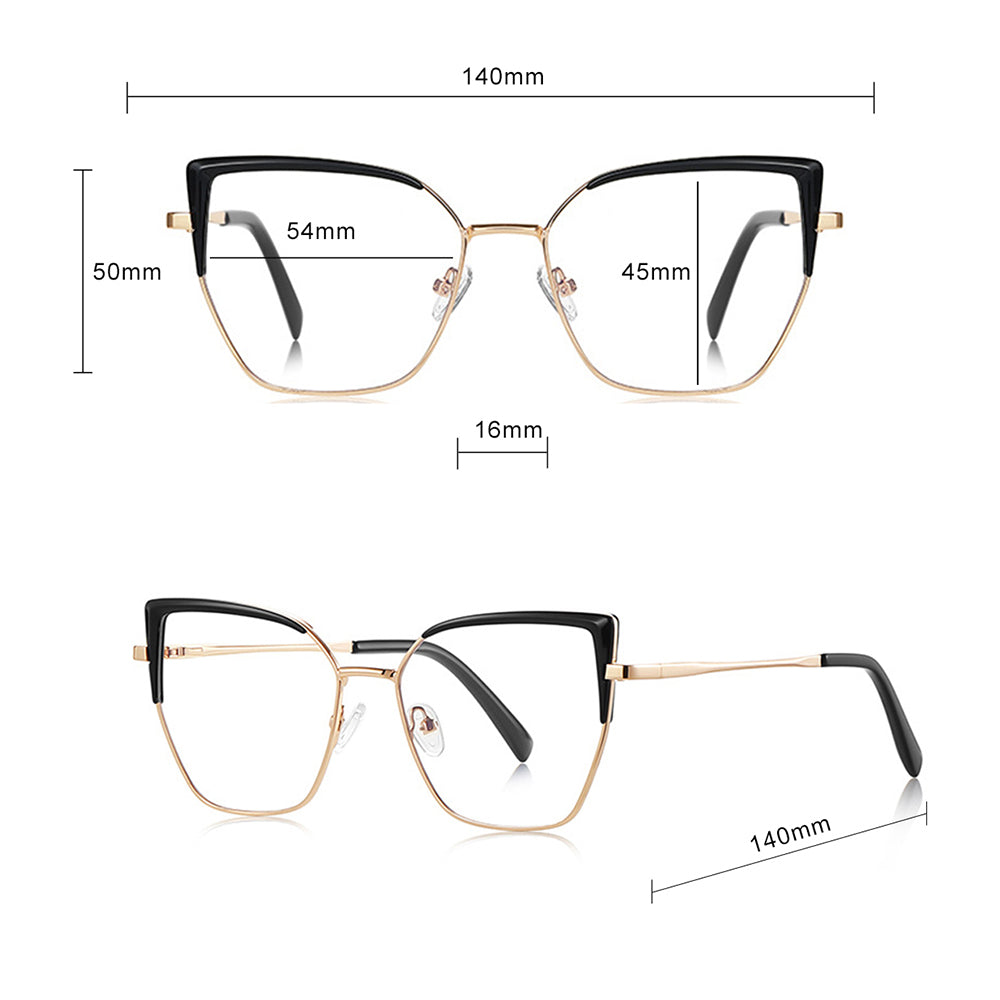 Techsuit 3156 női számítógépes szemüveg, Anti-Blue Light, rózsaszín arany