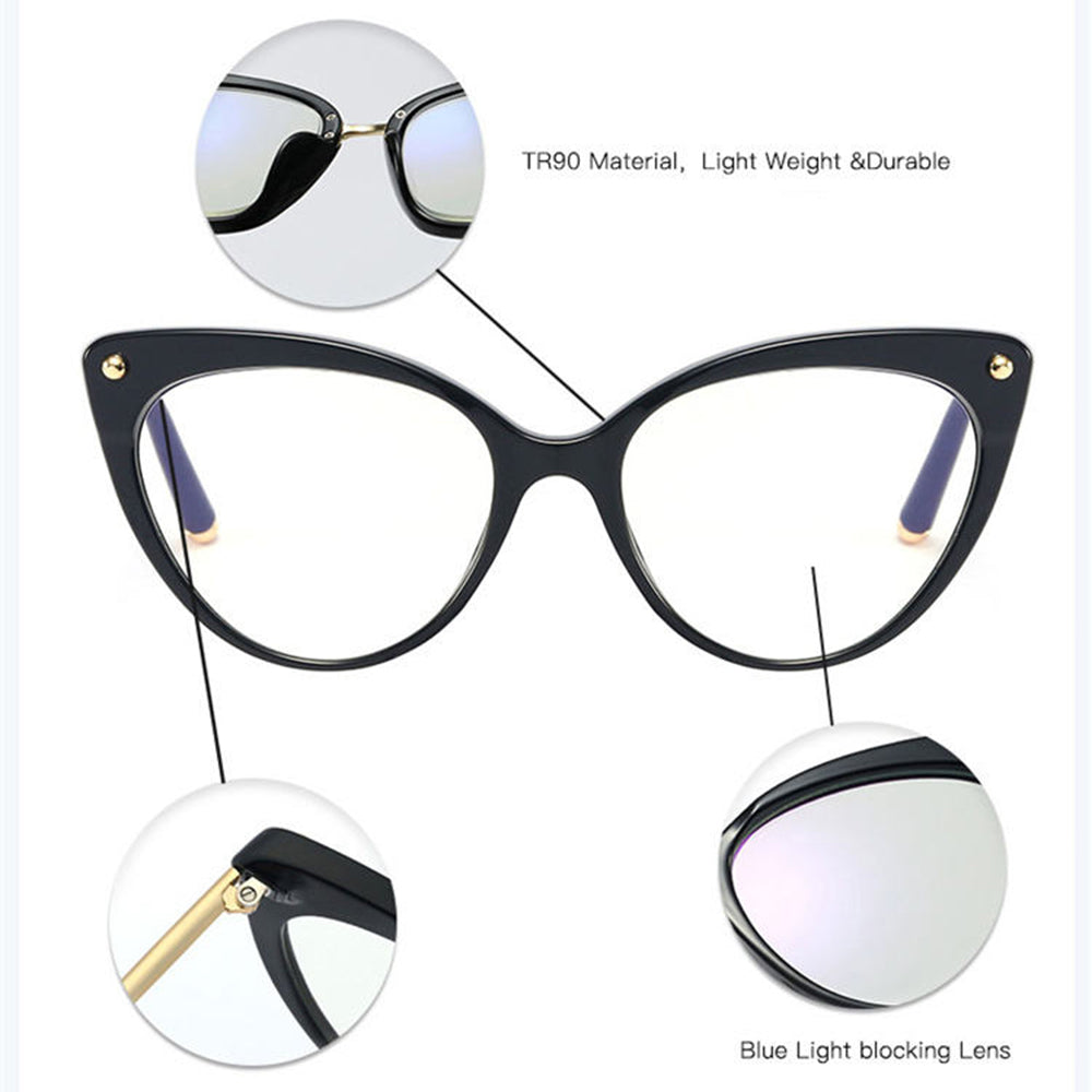 Techsuit Női Számítógépes Szemüveg F93308, Kékfény Szűrős, Fekete Arany