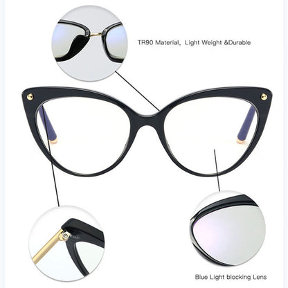 Techsuit Női Számítógépes Szemüveg F93308, Kékfény Szűrős, Fekete Arany
