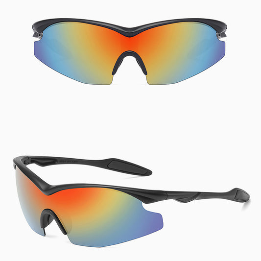 Unisex Techsuit 1806 kerékpáros szemüveg, UV védelem, fekete narancs sárga