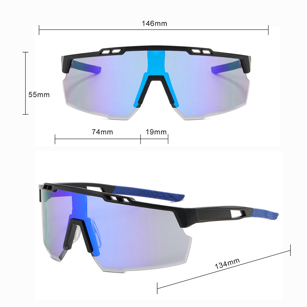 Unisex Techsuit 9963 kerékpáros szemüveg, fekete